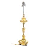 19TH CENTURY GILDED BRASS ORMOLU LIBRARY TABLE READING LAMP