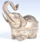 EARLY 20TH CENTURY CAMBODIAN WHITE METAL ELEPHANT BETEL BOX