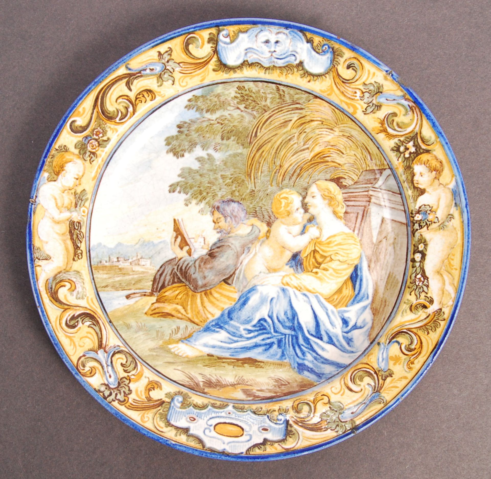 PAIR OF 18TH CENTURY MAIOLICA EARTHENWARE PLATES - Bild 5 aus 5