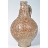 RARE 17TH CENTURY GERMAN BARTMANN BELLARMINE JUG