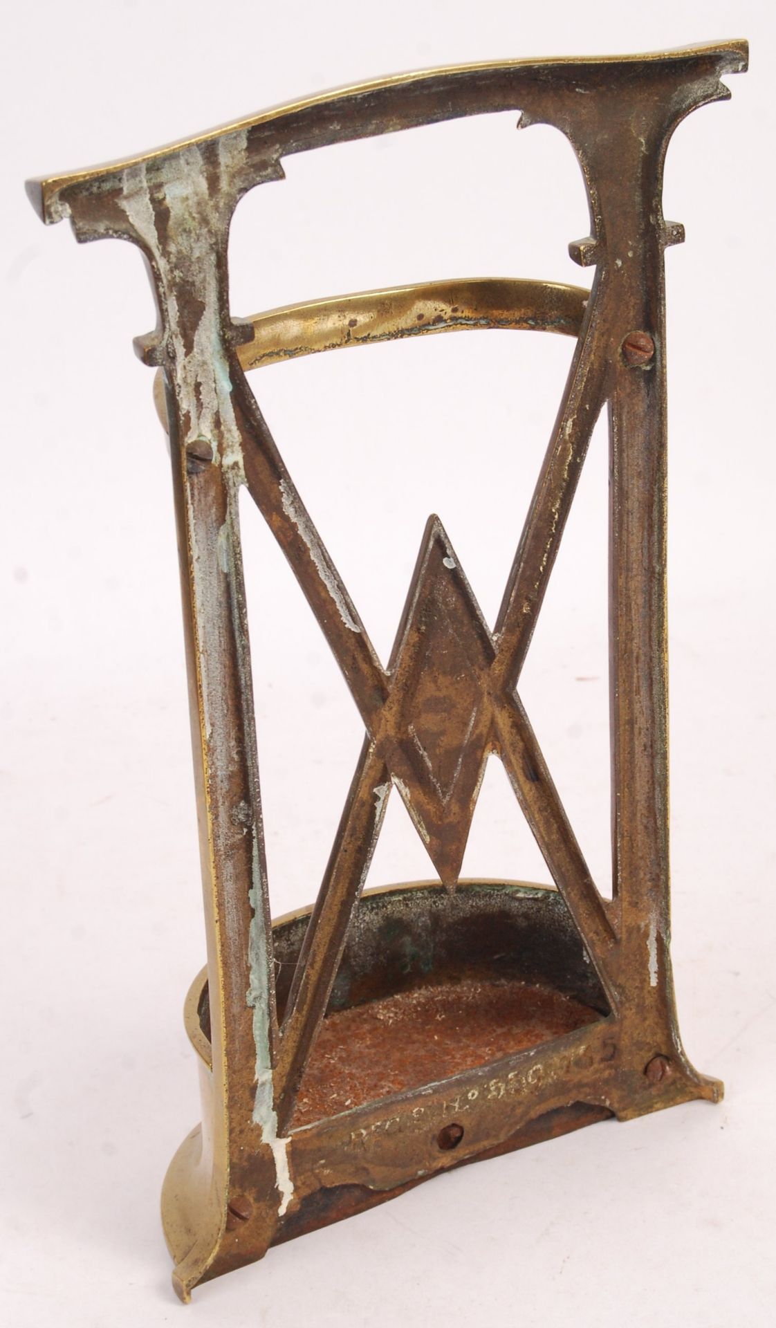 VICTORIAN ART NOUVEAU MINIATURE BRASS STICK STAND - Bild 4 aus 5