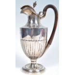 EARLY 20TH CENTURY HALLMARKED SILVER CLARET JUG