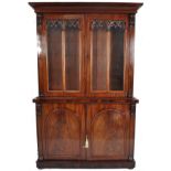 19TH CENTURY HIGH VICTORIAN LARGE LIBRARY BOOKCASE