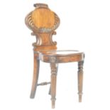 19TH CENTURY VICTORIAN MAHOGANY HALL CHAIR