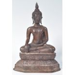 ANTIQUE BRONZE STATUE OF BHUMISPARSHA MUDRA BUDDHA