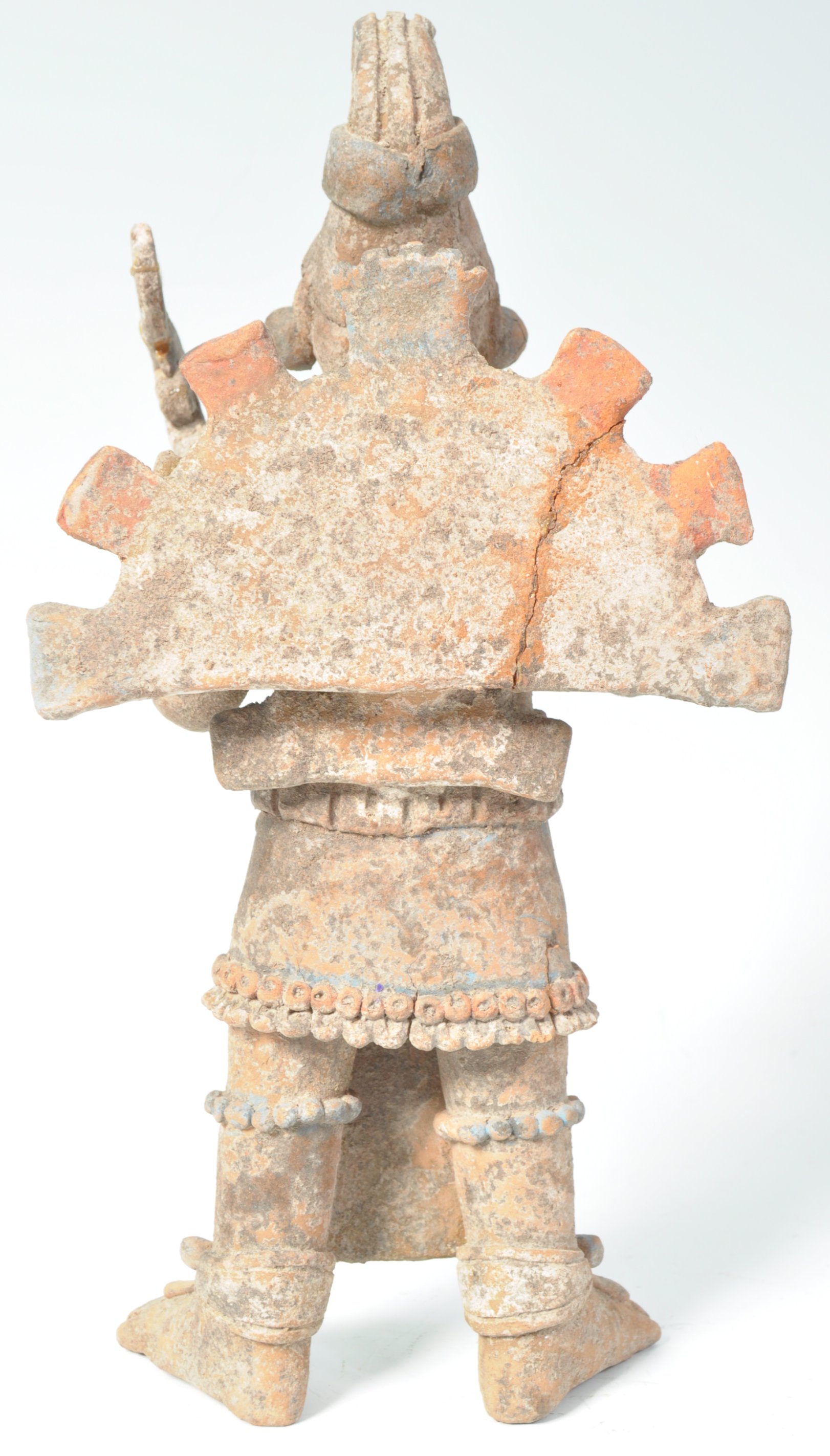 RARE PRE-COLUMBIAN ANCIENT MAYAN POTTERY FIGURE - Image 4 of 11