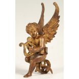 VICTORIAN 19TH CENTURY GILT ORMOLU CHERUB / PUTTI FIGURE