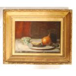 19TH CENTURY OIL ON CANVAS STILL LIFE PAINTING