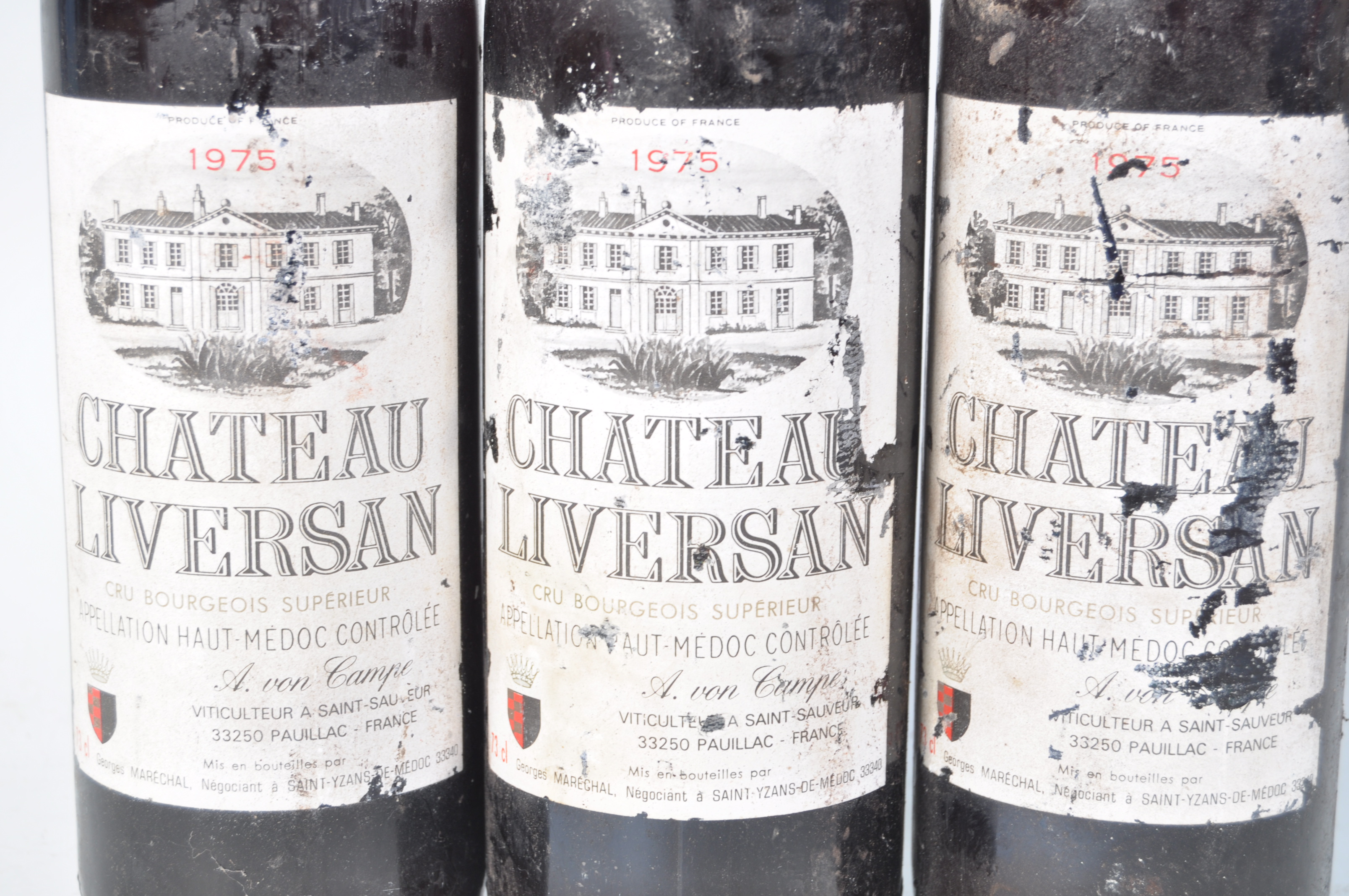 THREE BOTTLES OF CHATEAU LIVERSAN 1975 MEDOC - Bild 2 aus 3