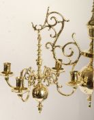 19TH CENTURY PAIR OF 17TH CENTURY DUTCH HANGING CHANDELIERS