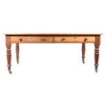 LARGE AND IMPRESSIVE MAHOGANY PARTNERS LIBRARY TABLE