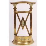 VICTORIAN ART NOUVEAU MINIATURE BRASS STICK STAND