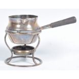 EARLY 20TH CENTURY HALLMARKED SILVER BRANDY WARMER AND BURNER