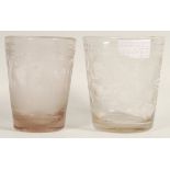 TWO 18TH/ 19TH CENTURY GEORGIAN ANTIQUE DRINKING GLASSES