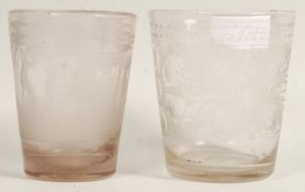 TWO 18TH/ 19TH CENTURY GEORGIAN ANTIQUE DRINKING GLASSES