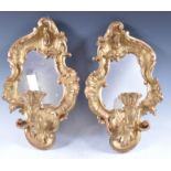 PAIR OF EARLY 20TH CENTURY EDWARDIAN GILT WOOD WAL