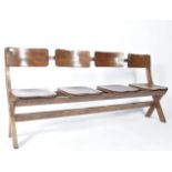 RARE SET OF VICTORIAN 19TH CENTURY BEECH AND ELM CHAIRS BENCH