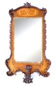 19TH CENTURY MAHOGANY AND INLAID PIER MIRROR