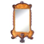 19TH CENTURY MAHOGANY AND INLAID PIER MIRROR