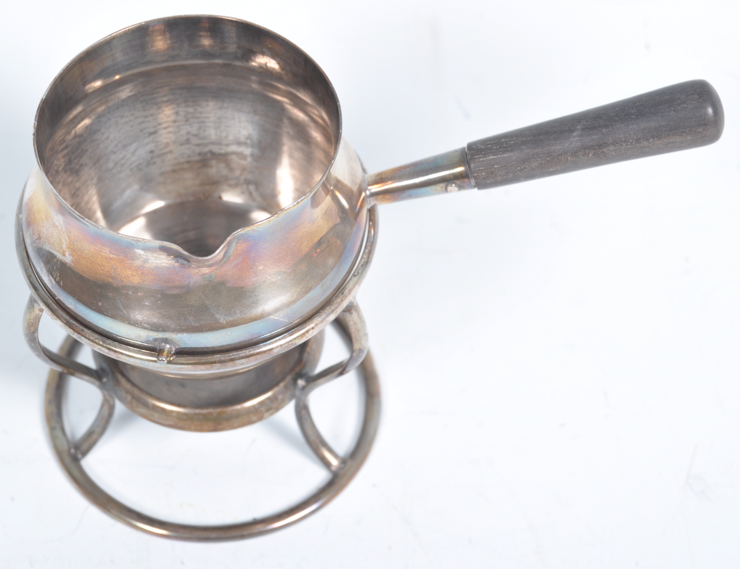 EARLY 20TH CENTURY HALLMARKED SILVER BRANDY WARMER AND BURNER - Image 2 of 5
