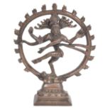 19TH CENTURY INDIAN BRONZE FIGURE OF SHIVA NATARAJA