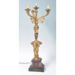 19TH CENTURY VICTORIAN ORMOLU GILDED BRONZE CANDELABRA