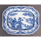 19TH CENTURY QING CHINESE BLUE & WHITE TRAY