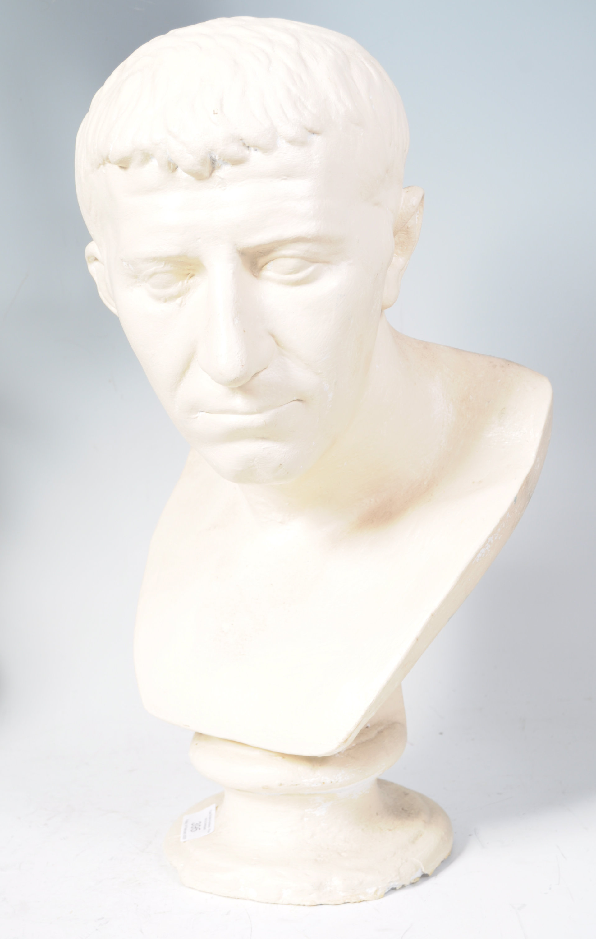 19TH CENTURY PLASTER BUST OF ROMAN EMPEROR JULIUS CAESAR