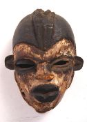 19TH CENTURY AFRICAN TRIBAL CARVED BAULE MASK