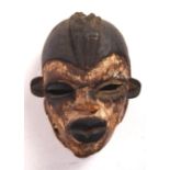 19TH CENTURY AFRICAN TRIBAL CARVED BAULE MASK