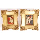 PAIR OF EARLY 19TH CENTURY ITALIAN OIL ON BOARD PAINTINGS