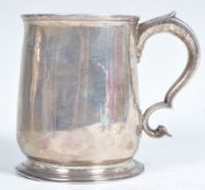 MID 18TH CENTURY GEORGE II SILVER HALLMARKED TANKARD