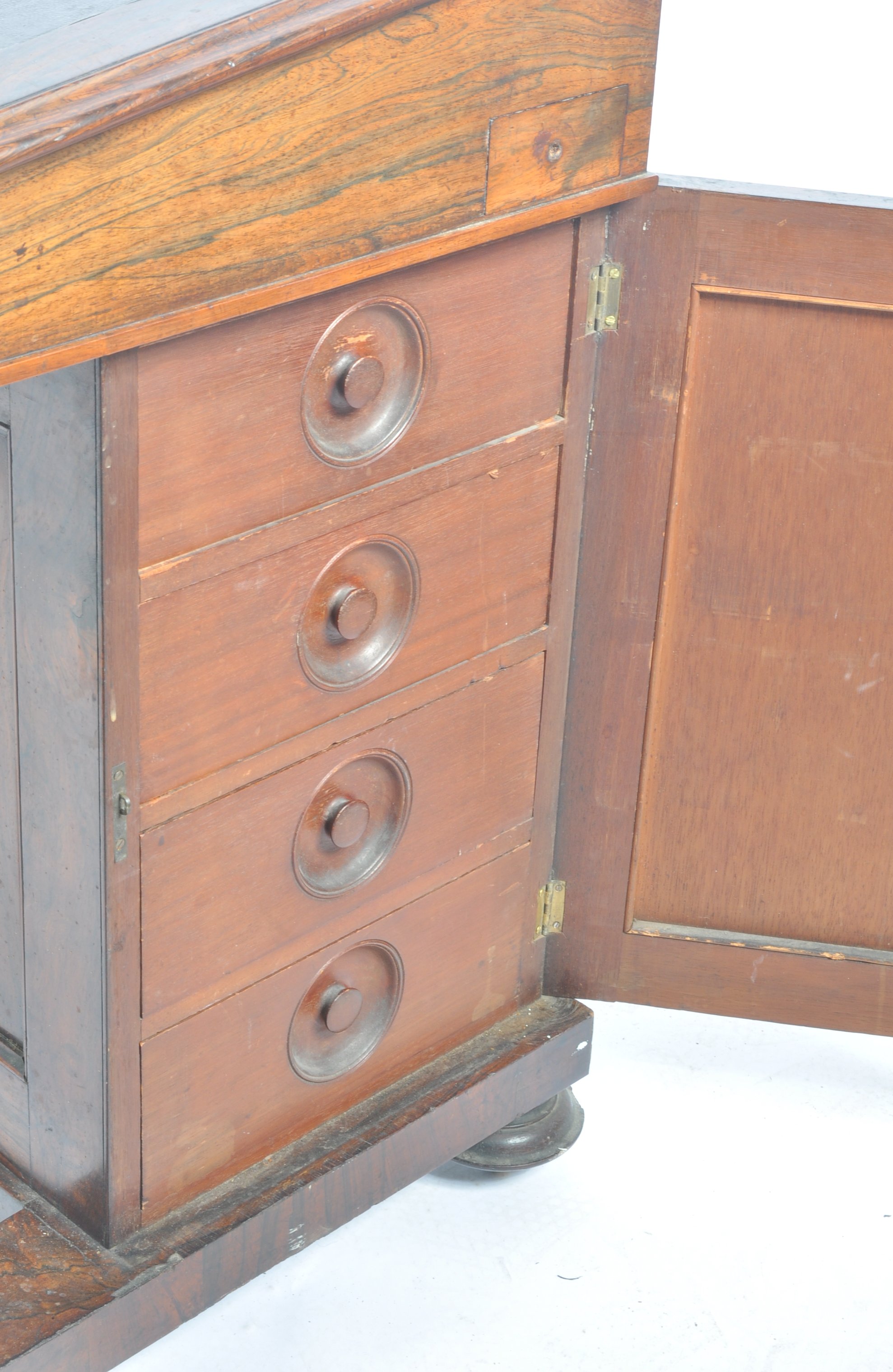 RGEENCY ROSEWOOD DAVENPORT DESK WITH MAPLE INTERIOR - Image 4 of 7