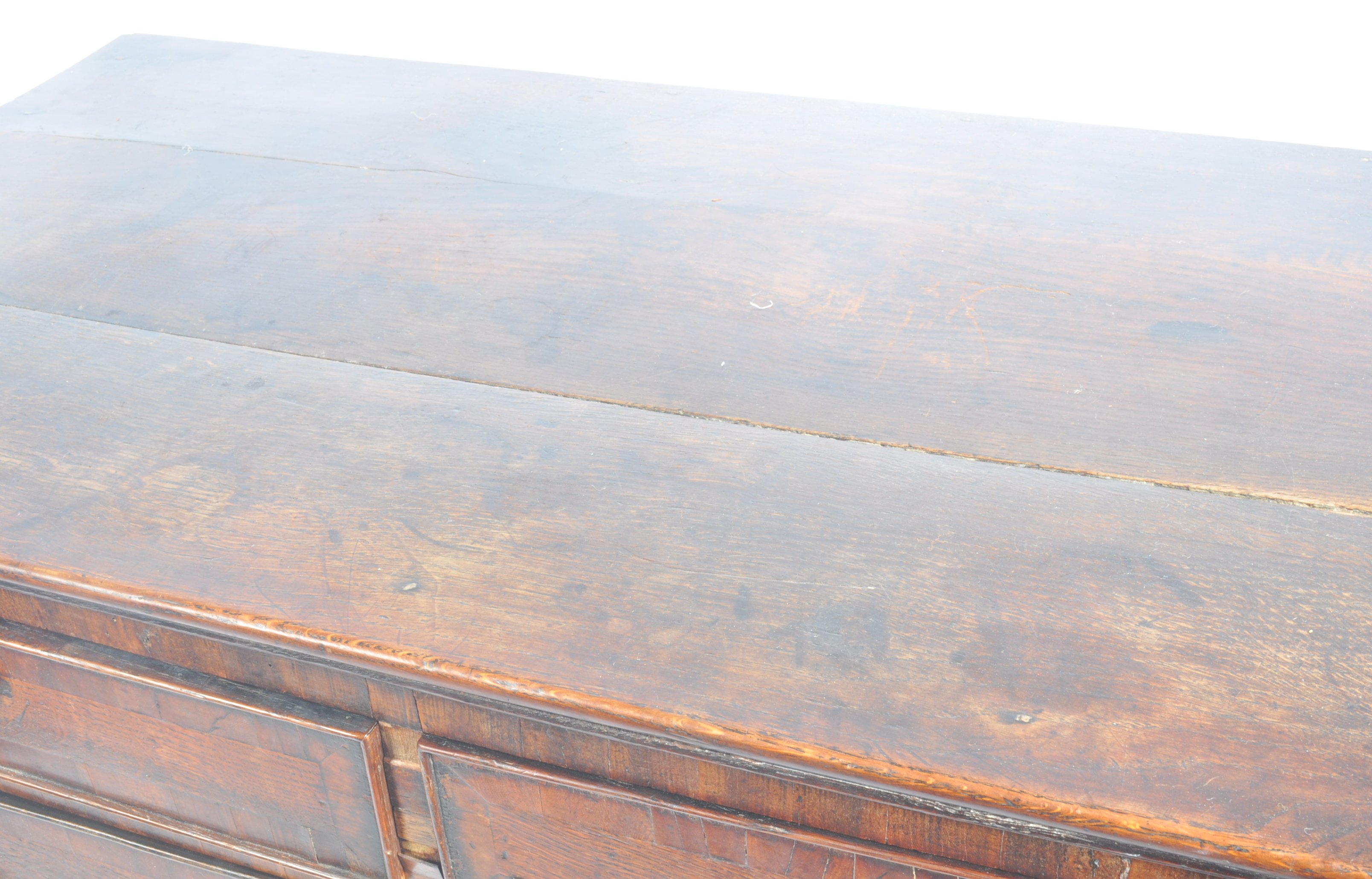 18TH CENTURY ENGLISH OAK TWO OVER FOUR CHEST OF DRAWERS - Image 3 of 6