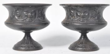 PAIR OF ANTIQUE 19TH CENTURY BRONZE GOBLETS