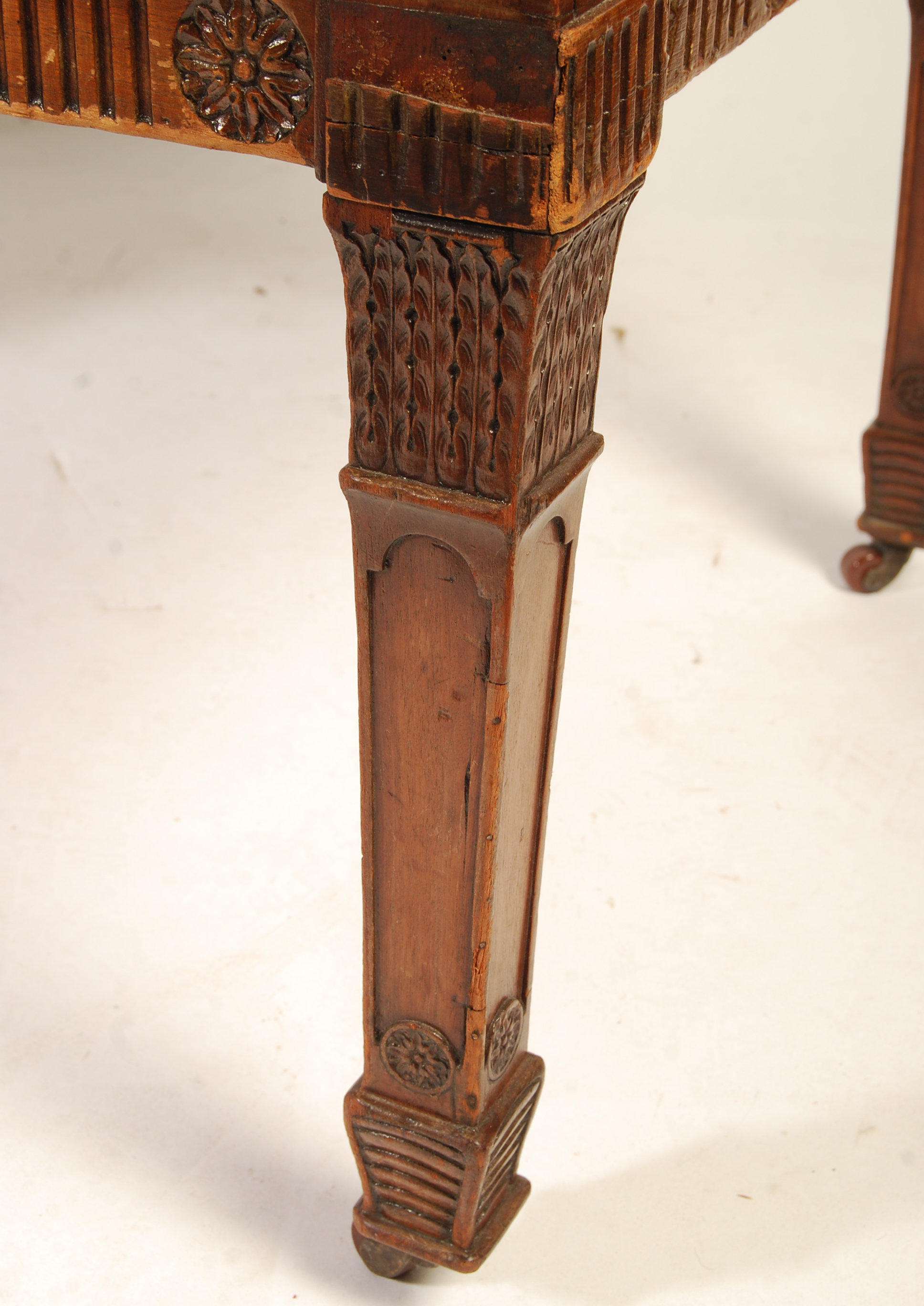 CHIPPENDALE REVIVAL LEATHER AND MAHOGANY DESK - Image 6 of 7