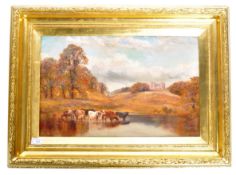 OIL ON CANVAS PAINTING WILLIAM TIPPETT OF STOKE HOUSE