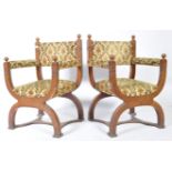 PAIR OF EARLY 20TH CENTURY GLASTONBURY THRONE CHAIRS