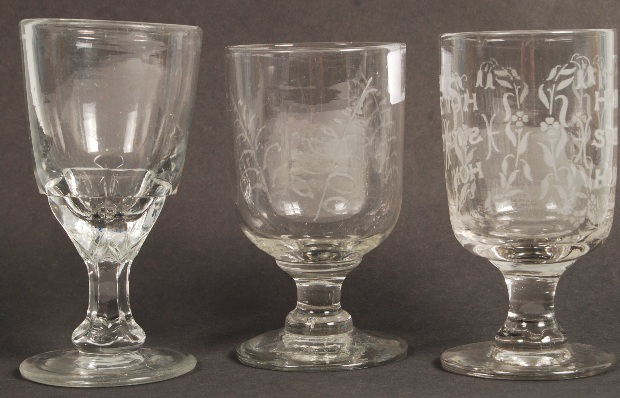 COLLECTION OF GEORGIAN DRINKING GLASSES