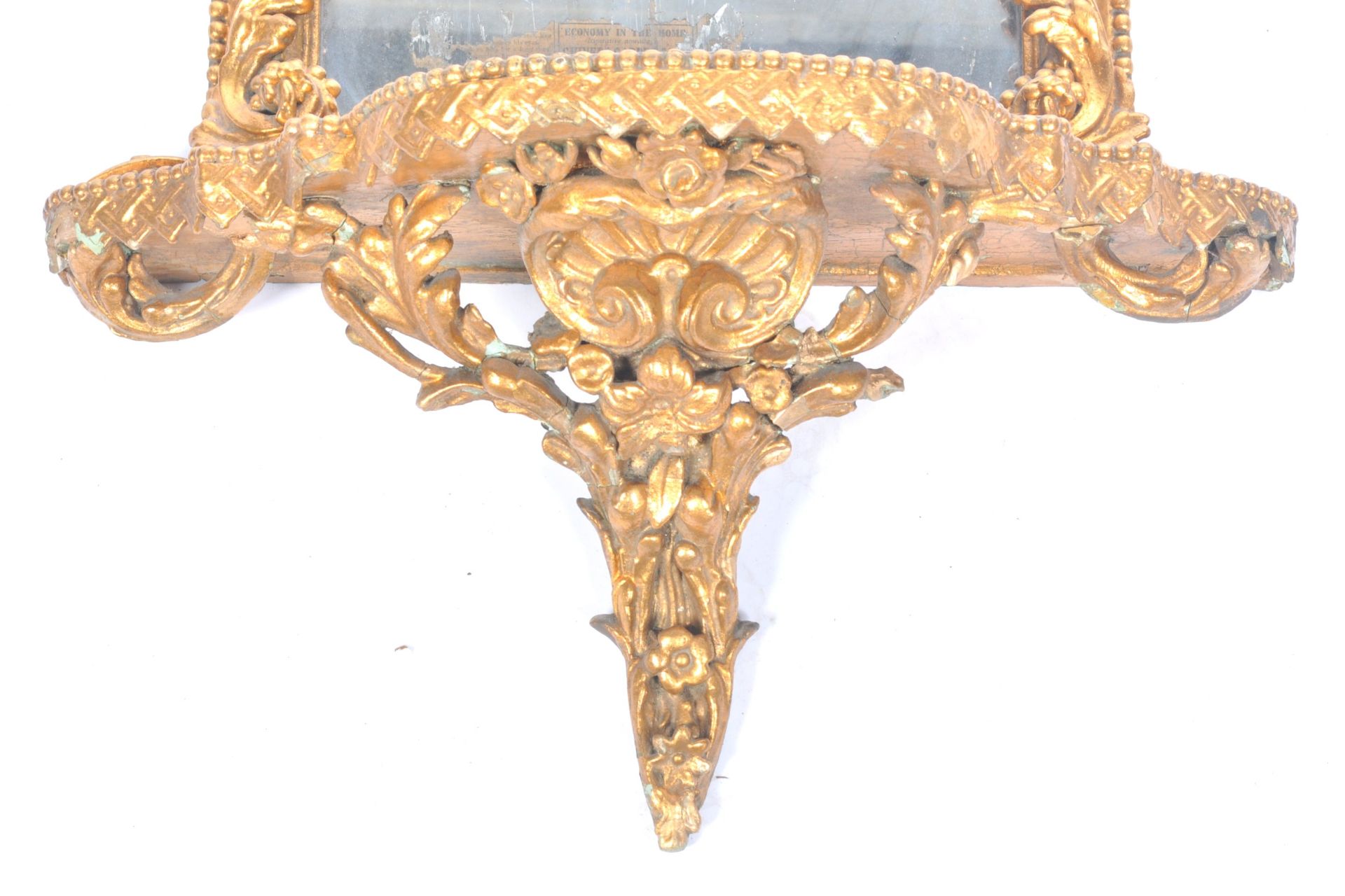 19TH CENTURY VICTORIAN GILDED MIRROR AND BRACKET - Bild 2 aus 6