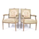 LATE 19TH CENTURY FRENCH SOFA AND ARM CHAIR SALON SUITE