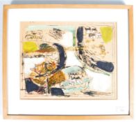 RARE OIL MONOPRINT PAINTING BY DAPHNE MCCLURE