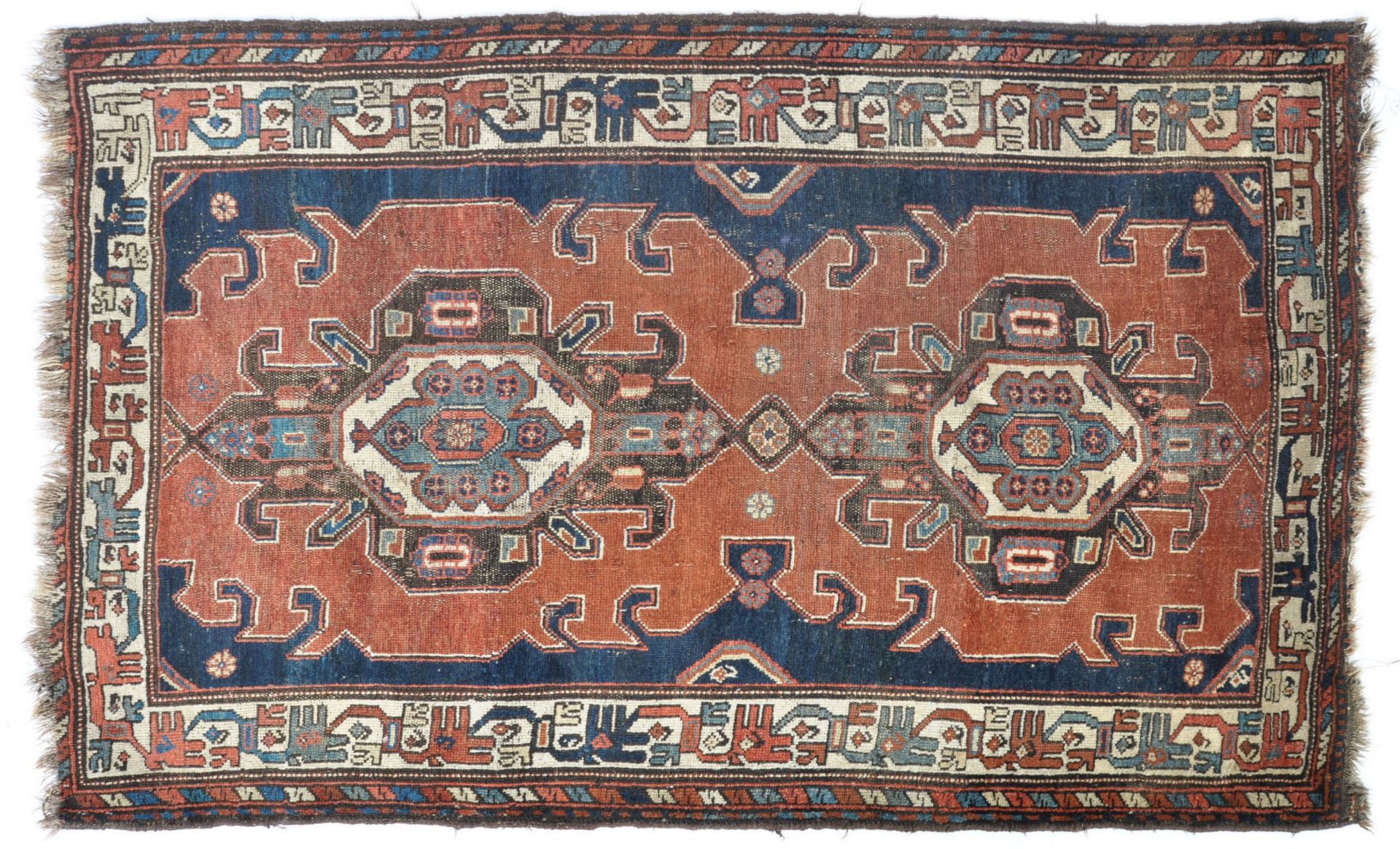 EARLY 20TH CENTURY IRANIAN TRIBAL HAMADAN HANDWOVEN RUG