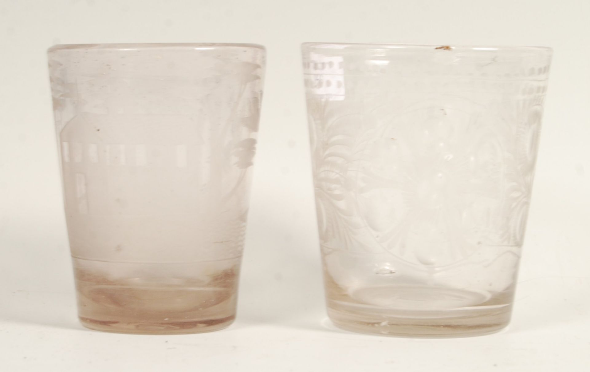 TWO 18TH/ 19TH CENTURY GEORGIAN ANTIQUE DRINKING GLASSES - Bild 2 aus 10