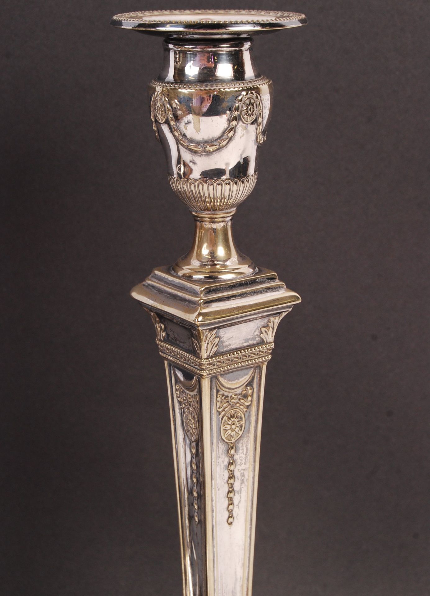 HAWKSWORTH EYRE & CO - PAIR OF VICTORIAN CANDLESTICKS - Image 5 of 5