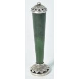 ANTIQUE 19TH CENTURY FRENCH SILVER & NEPHRITE JADE WAX SEAL