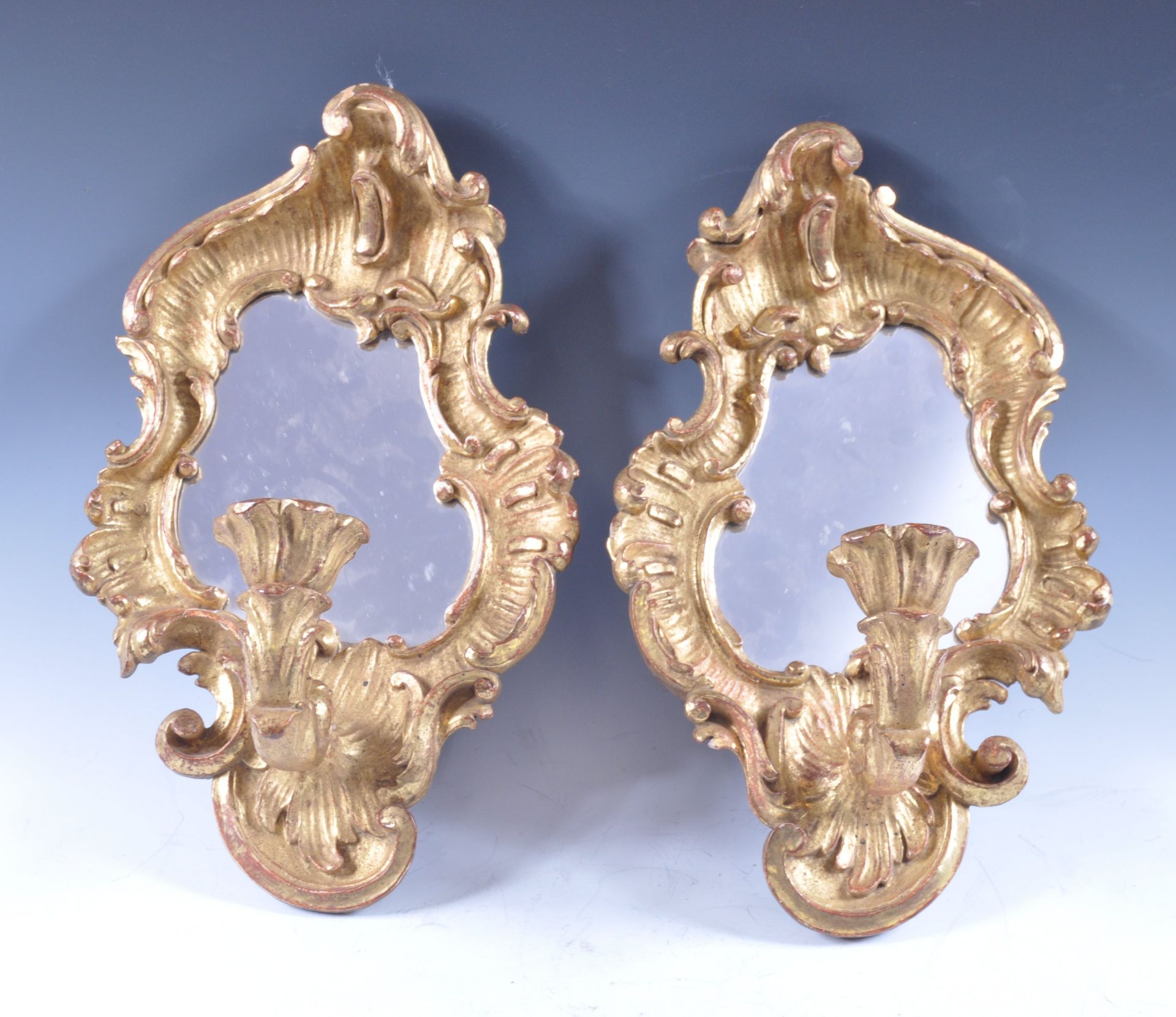 PAIR OF EARLY 20TH CENTURY EDWARDIAN GILT WOOD WAL - Bild 2 aus 6