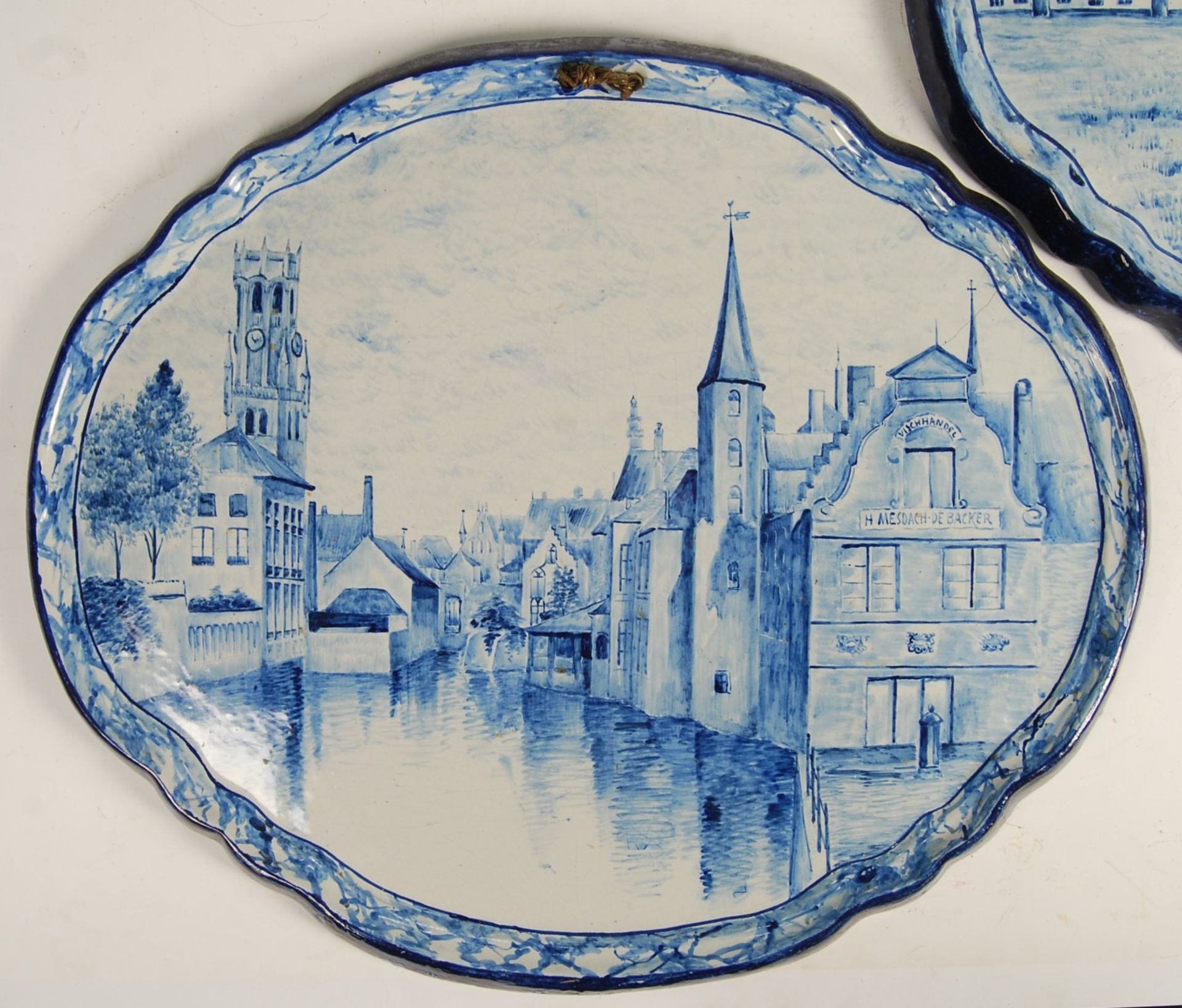 RARE PAIR OF DUTCH DELFT ROYAL TICHELAAR MAKKUM PLAQUES - Bild 2 aus 6