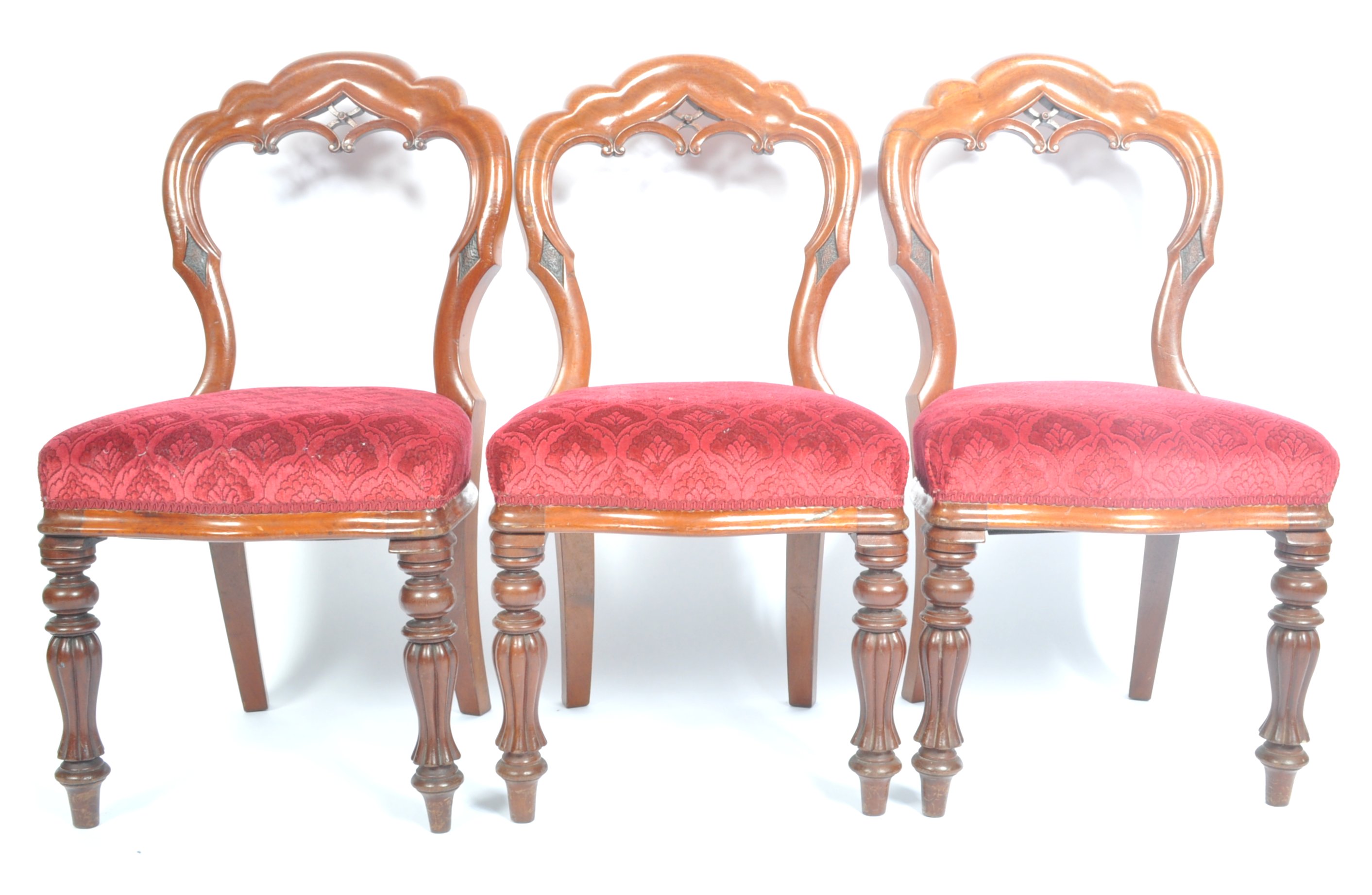 SET OF EIGHT 19TH CENTURY MAHOGANY DINING CHAIRS - Image 2 of 9