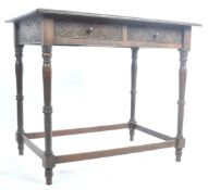 18TH CENTURY OAK CARVED LOWBOY SIDE OCCASIONAL TABLE